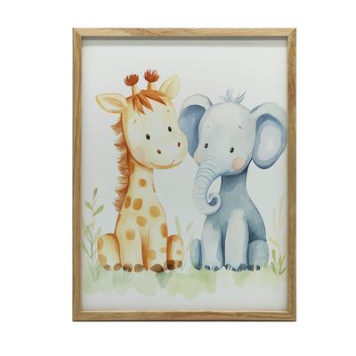 Jungle Friends Poster Jungle Friends Poster, 50X70 Cm, Unframed, Premium Canvas On Stretcher