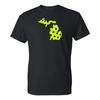 Pickleball State Michigan Basic Cotton T Shirt - Black