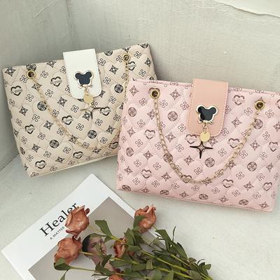 Embroidered Tote Bag G New Women's Bag Diamond Chain Messenger Bag Printed Shoulder Bag