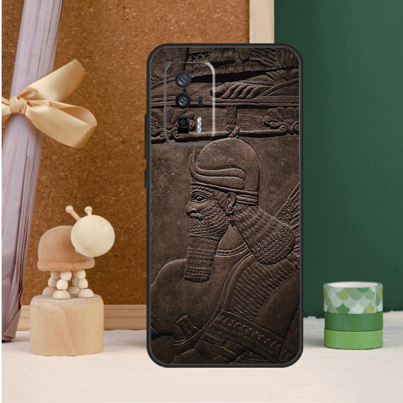 Assyrian Lamassu Winged Bull Case For Xiaomi 15 14 Ultra 15T 13T 14T 17 Pro Max POCO F8 Ultra F7 F6 F5 X5 X6 X7 Pro Cover
