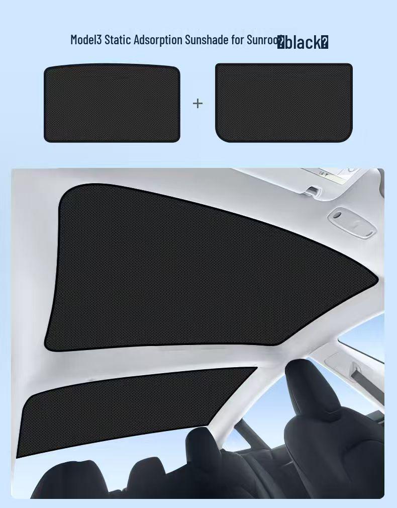 Electrostatic Sunshade for Tesla Model 3/Y Roof