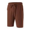 Men's Cotton Linen Summer Shorts - Drawstring Waist, Straight Leg, Breathable, Comfortable for Daily Wear or Beach Use