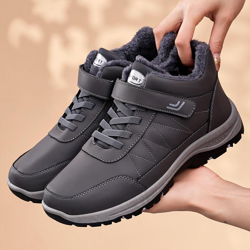 Cotton FootPairs ColdSeason Outside ActiveWear Cotton Boots Thickened Plush Lining Warm Style Couple DailyWear Walking Snow Boots