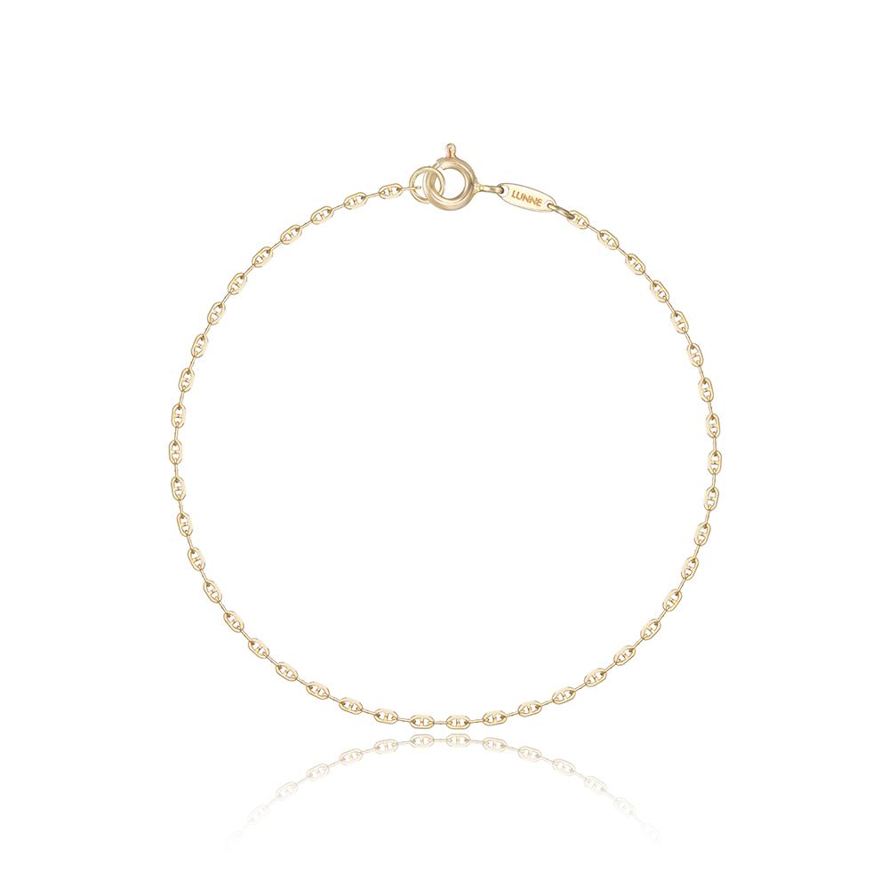 Lunne 14K Step Link 0.3 Chain Bracelet (14K Gold) #Lfb07