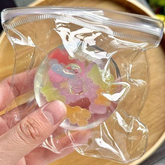 1/3Pcs Bear Sugar Stress Ball Anxiety Relief Transparent Squeeze Ball Sensory Toy Portable Travel Sensory Ball Pinch Fidget