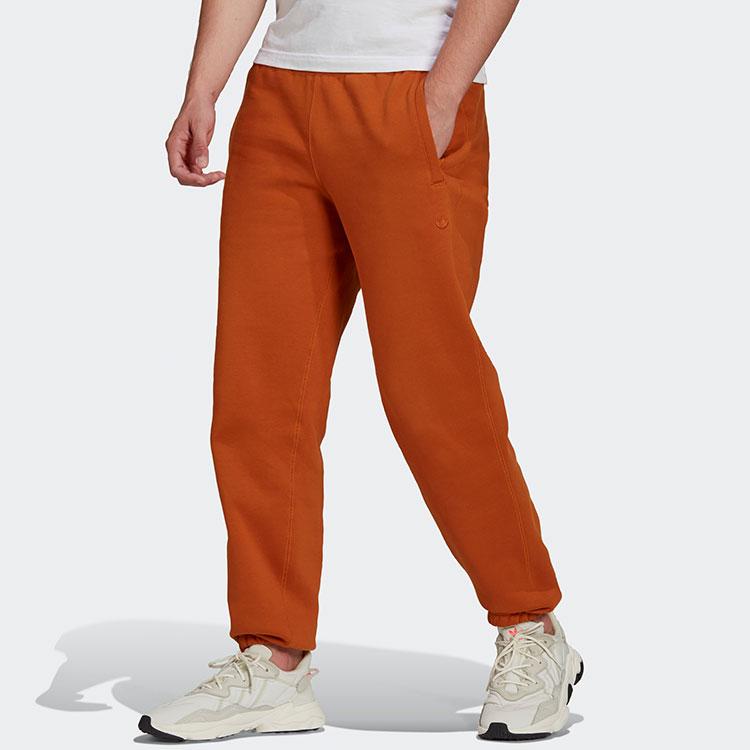 Adidas Originals Trefoil Logo Solid Jogging Pants Men Bottoms Orange H11383