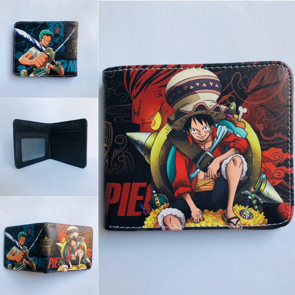 One Piece Luffy & Zoro Unisex PU skórzany krótki portfel i portmonetka