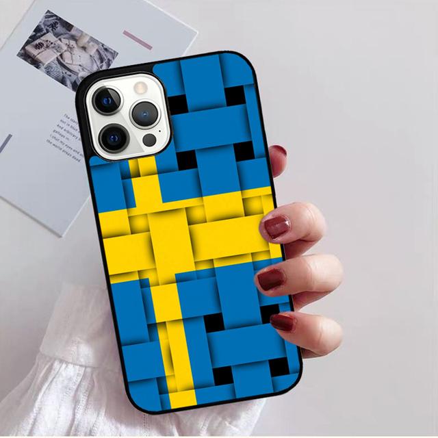 Sweden Flag Phone Case Back Cover for iPhone 17 Air 16 15 14 13 11 12 Pro Max Plus Shell Coque