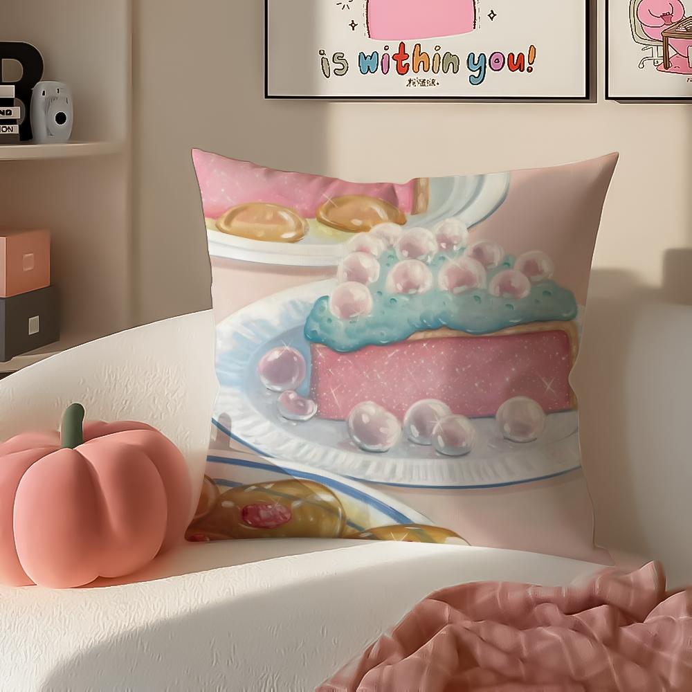 Creative Polish Art MMonika Marchewka Cushion Cover Pillowcase Short Plush Invisible zipper Room Sofa Cushion Cover