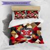 Set Lenzuola Fulham Calcio Stampato 3 Pezzi, Comodo Set Copripiumino per Camera da Letto Amico della Pelle