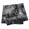 Trifong Paisley Bandana Black Tie-Dye Cotton 100% Adults 55cm X 55cm Black