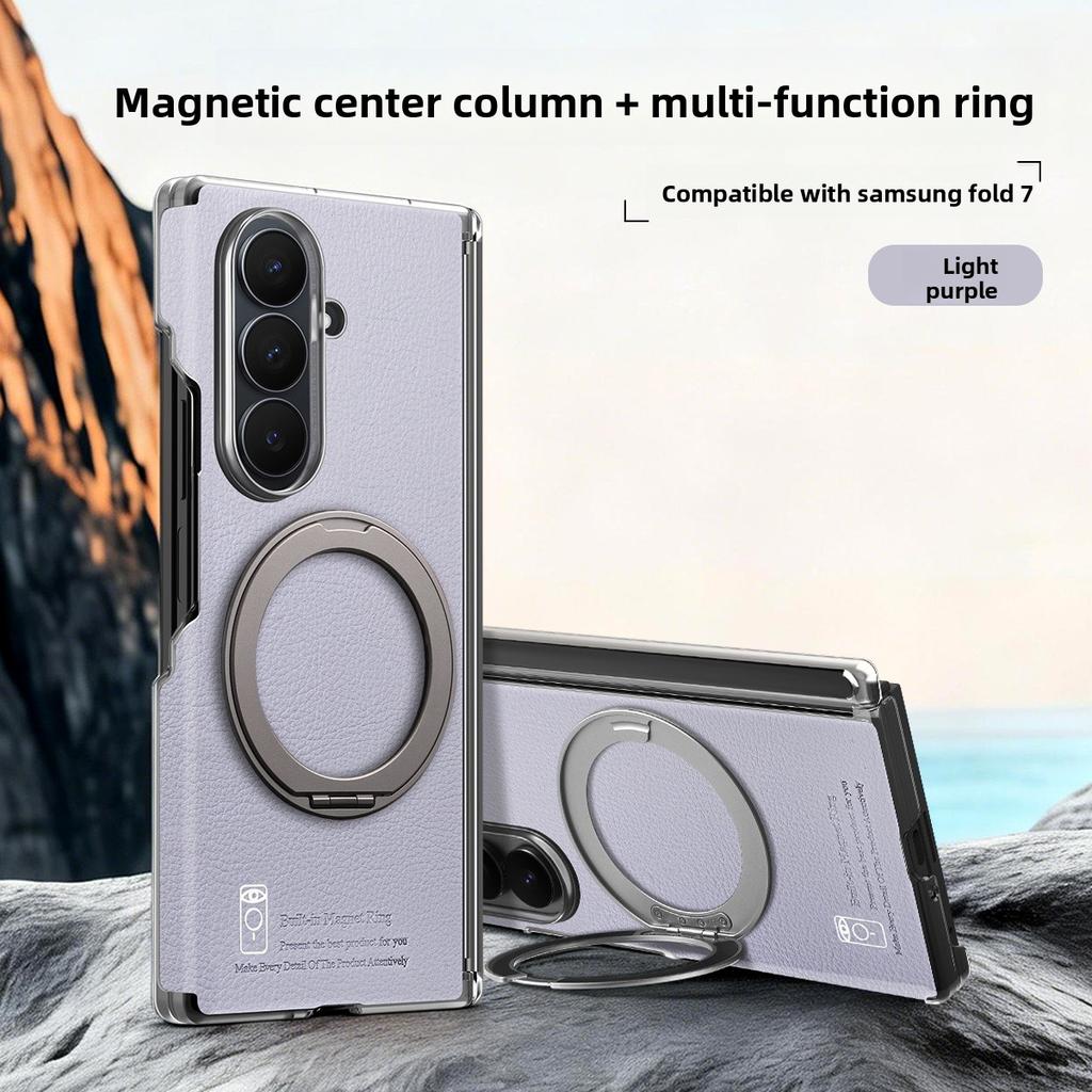 360 Rotating Ring Magnetic Hinge Protector Phone Case for Samsung Galaxy Z Fold 7 6 5 4 for Magsafe Charge Charging Cover