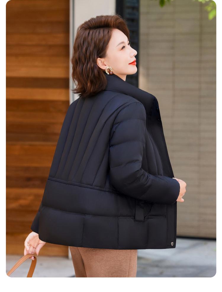 Stylish 2025 Women's Cotton Down Jacket - Age-Reducing Winter Outerwear for Middle-Aged/Elderly Moms
