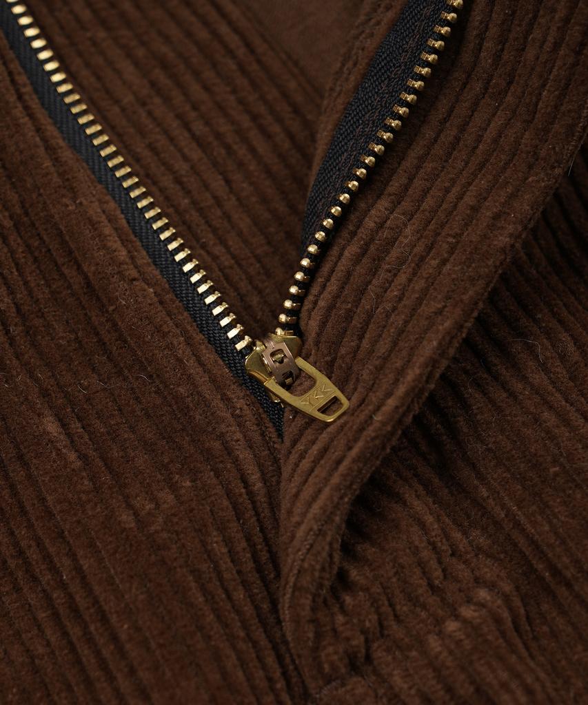 FRIZMWORKS Cord-Weite Hose mit einer Falte _ Braun