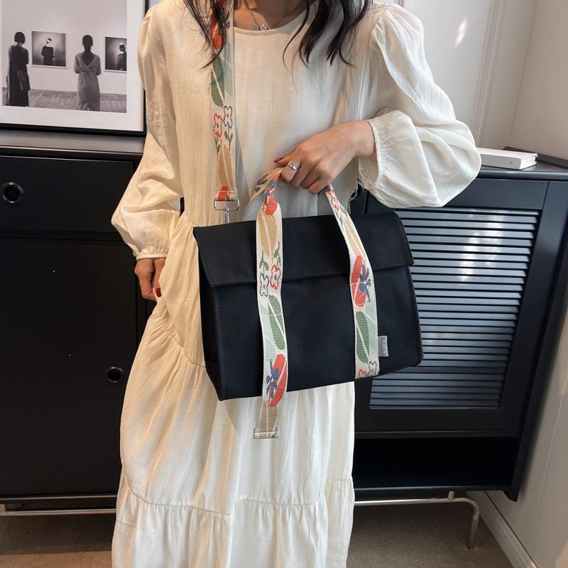 Canvas Boston Bags For Women  Luxury Designer Handbags Large Capacity Shoulder Shopper Totes Quality School Book Bag