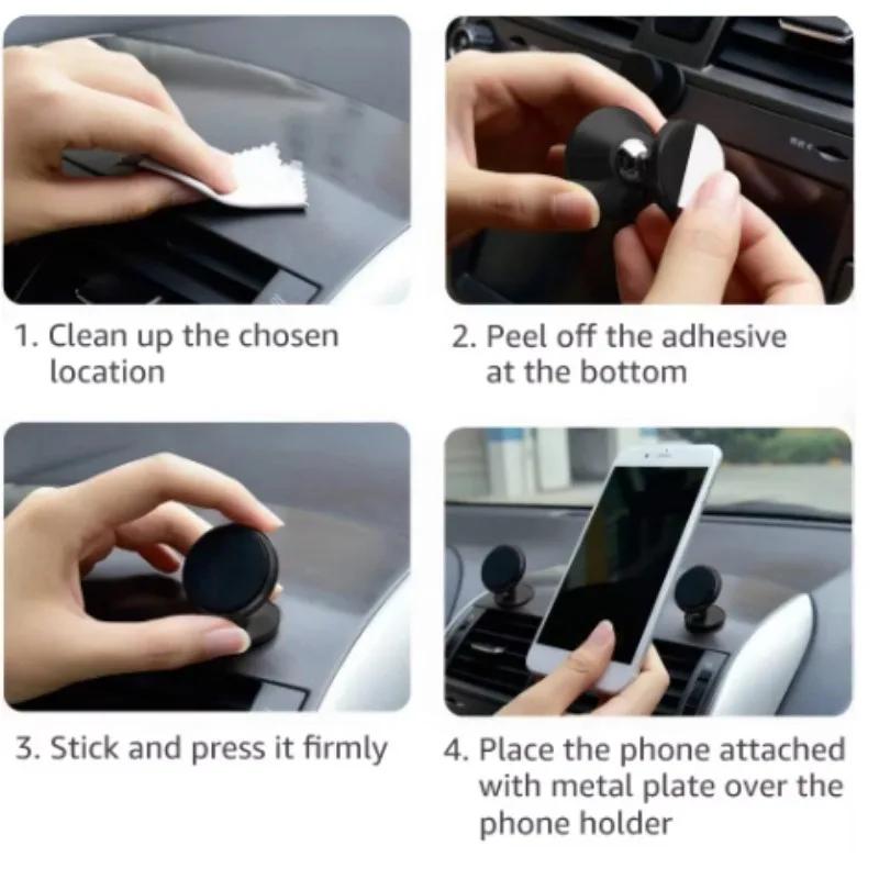Magnetic Car Phone Holder, Mobile Cell Phone Holder, Magnet Mount Bracket, iPhone 13, 12, Samsung, Redmi, Xiaomi