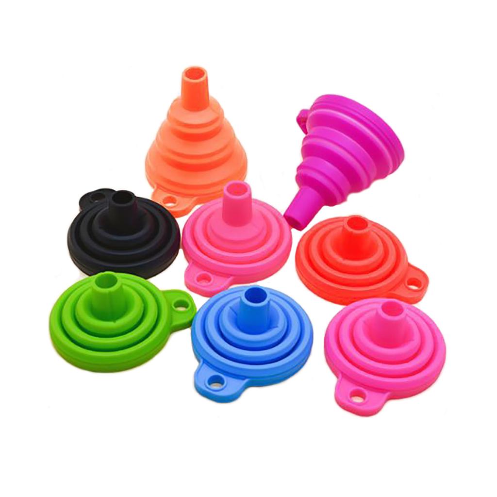 Kitchen Funnel Set, Mini Silicone Telescopic Foldable Oil Funnelfor Filling Water Bottles With Liquid Transfer