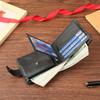 1pc Minimalist Fashionable Men's Wallet, PU Leather Short Wallet with Zipper Buckle, Coins Wallet Card Bag