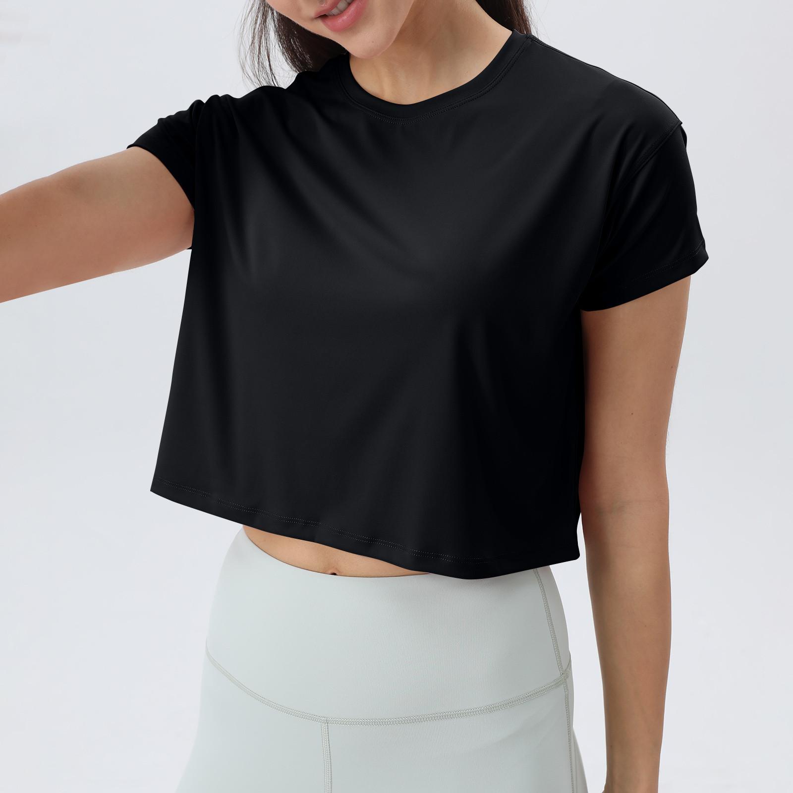 Майки для тренировок, рубашки на спине для йоги, свободный крой, спортивный спортивный топ с рукавами L чёрный