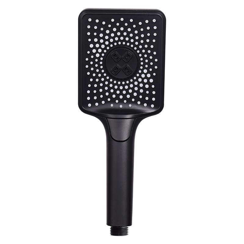 

3 режима, черная ручная насадка для душа, портативная, большого высокого давления для ванны с кнопкой, аксессуары для ванной комнаты, квадратная, круглая