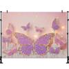 LS Butterfly Garden Backgrounds Cake Smash Kids Adult Photography Props Child Baby Balloon Decors Photo Backdrops