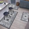3 Pcs Set Floor Mat Bohemian Style Rugs Kitchen Carpet Non-slip Comfortable Washable Kitchen Decoration Office Bedroom Corridor