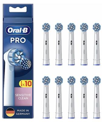 Braun Pro Replacement Soft Sensitive Oral-B Brushes, Ultra-Fine Bristles, Clean, 10-Pack, EB60X-10 [Used]