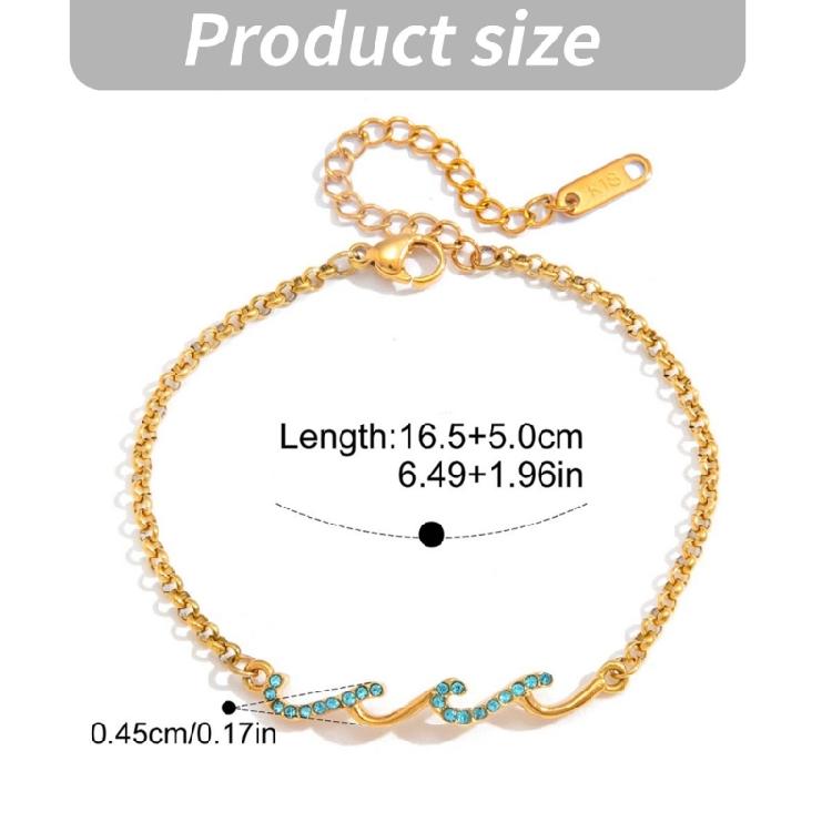 Unique Sea Charm Bangle Stainless Steel Wristband Decorated With Rhinestones For Stacking And Everyday Wear