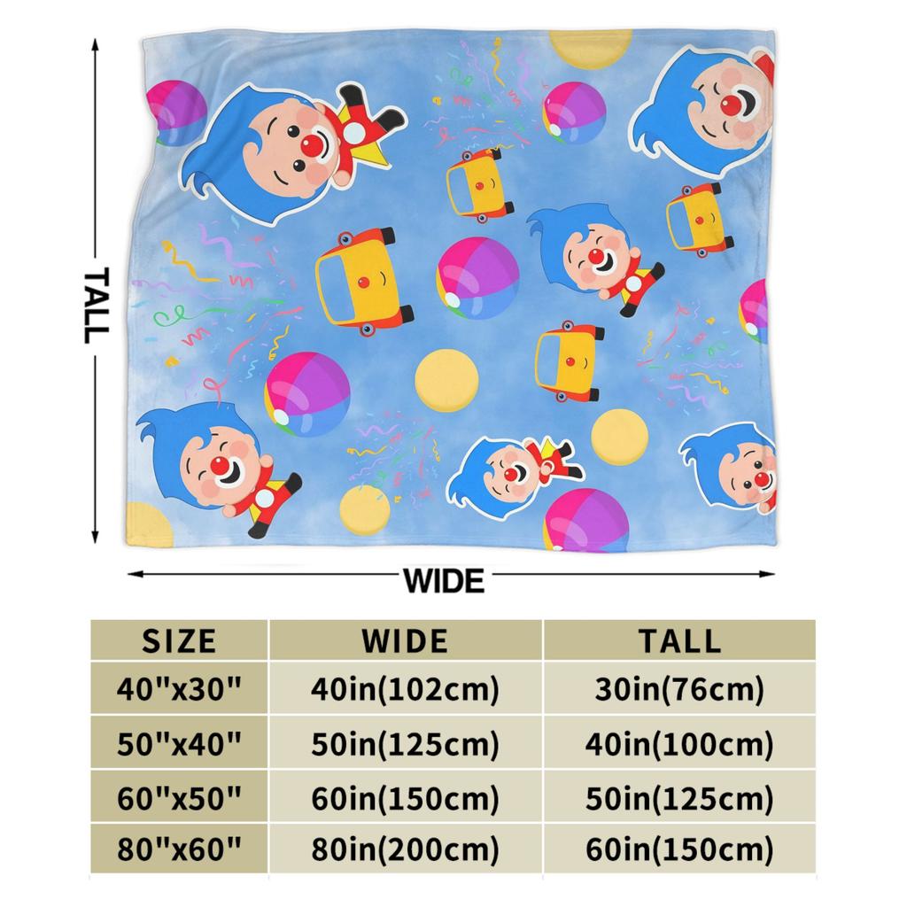 Payaso P-Plims Cartoon Music Knitted Blanket Fleece Soft Throw Blankets For Car Sofa Couch Bedroom Quilt