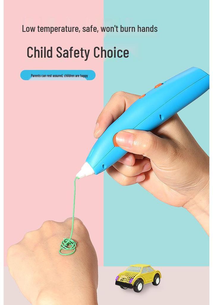 Rechargeable 1.75mm Low-Temperature 3D Printing Pen for Kids - Ideal Educational Gift