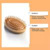 Bamboo Scalp Massager Brush for Hair Growth  Mini Round Hairbrush with Natural Bamboo Bristles & No Handle Design | Anti-Static Wooden Pins for Detang