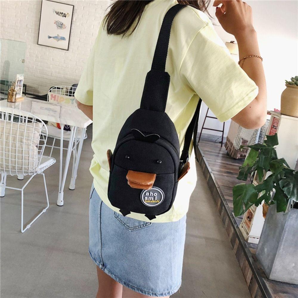 Yellow Duck Chest Pack Shoulder School Bags Pocket Shoulder Bag  Student