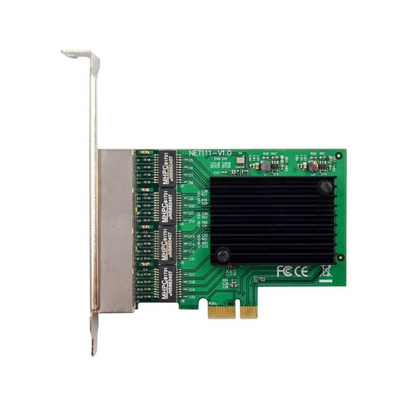 For  82576 4 Ports PCI-E 1 Gigabit  Card PCI for Press Thernet Apter 1000Mbps Support for  98se