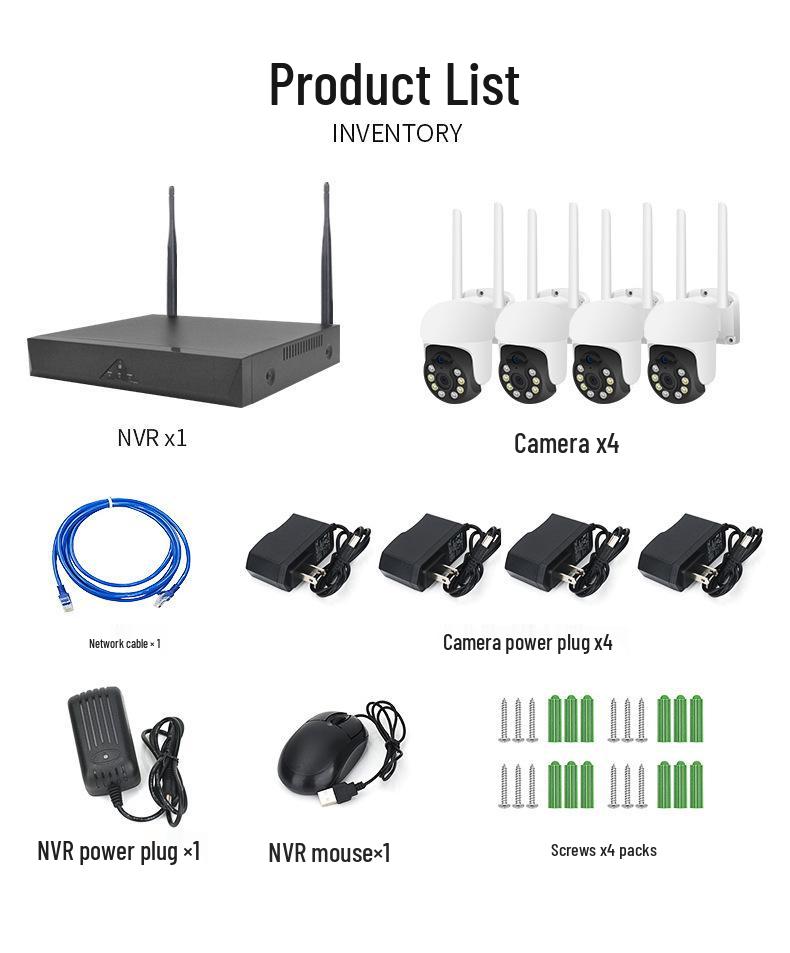 Cross-Border Exclusive: 3MP PTZ Dome Camera WiFi Kit – Wireless, Remote, Outdoor & Waterproof