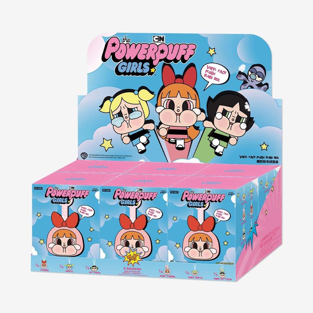 POP MART CRYBABY × Powerpuff Girls Series-Vinyl Face Plush Blind Box (Single Pack / 6-Piece Set)