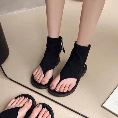 Römersandalen Mode Damenschuhe 2025 Sommer Absätze Zehentrenner Plateau Allround-Gladiator Luxus Mädchen Korrigierend Neu