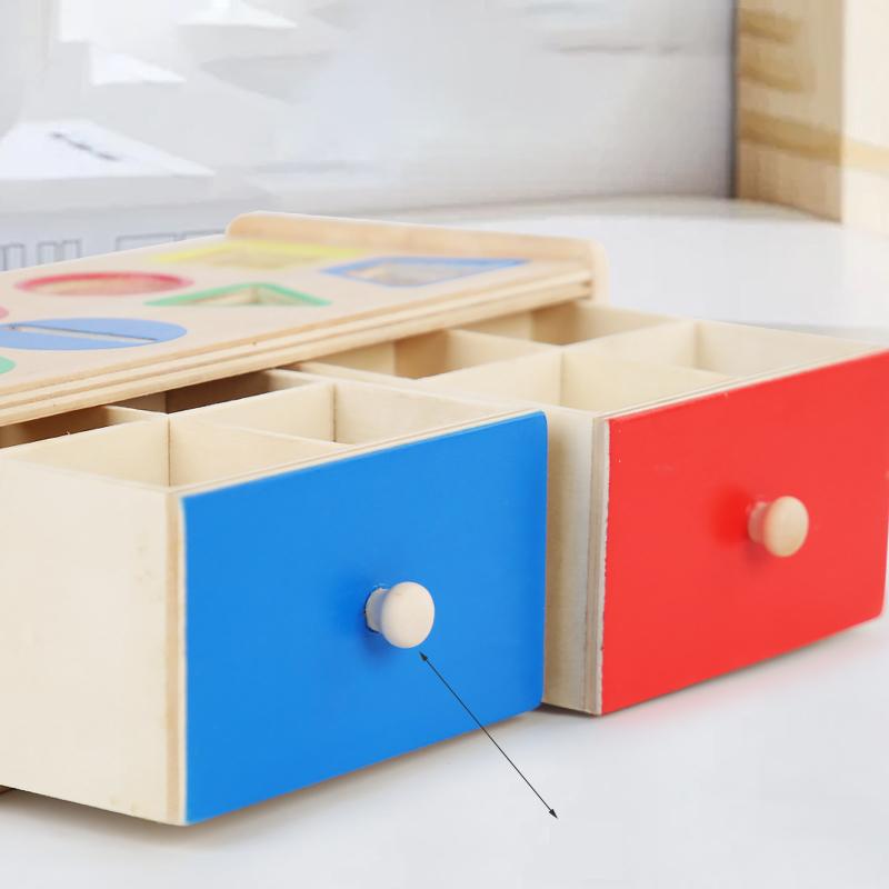 Wooden Color Shape Sorting Box Montessori Toys Color Shape Sorting Toy Preschool Early Learning Educational Toys Gifts for Kids