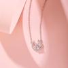 Pink Diamond Horseshoe S925 Sterling Silver Clavicle Pendant - Elegant, High-End Necklace for Simple, Luxurious Style