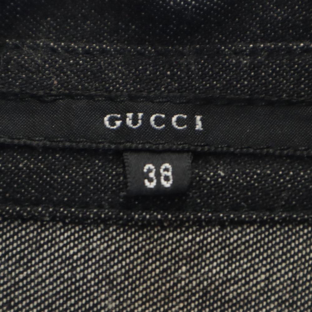 GUCCI made in Italy Denim Jacket 38 black Women Used
