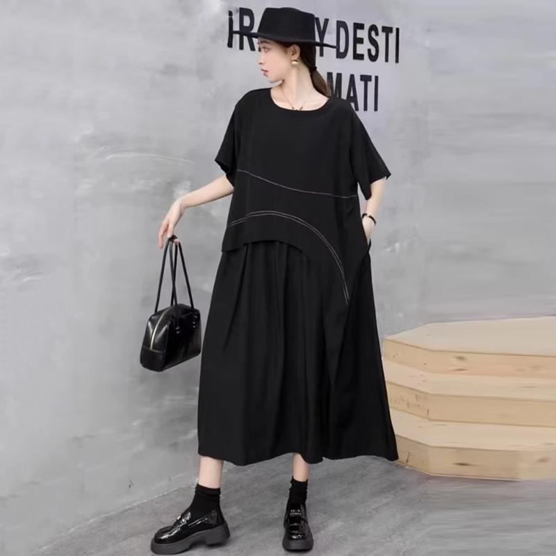 Xitao A-Linie Rundhals Vintage Kleid ZMY1380