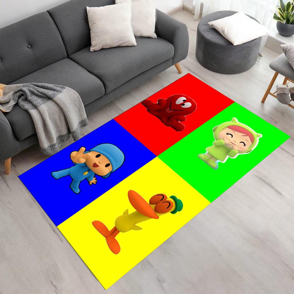 Pocoyo Carpet Suitable for Dormitory Living Rooms Game Room Hallway Anti-slip Rug Decorate Offices Perfect Gift for Friends & Family