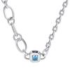 S925 Sterling Silver Retro One Colored Zirconium Dice Double-layer Splicing Chain Necklace Women's Niche Design Sense Advanced Cold Wind