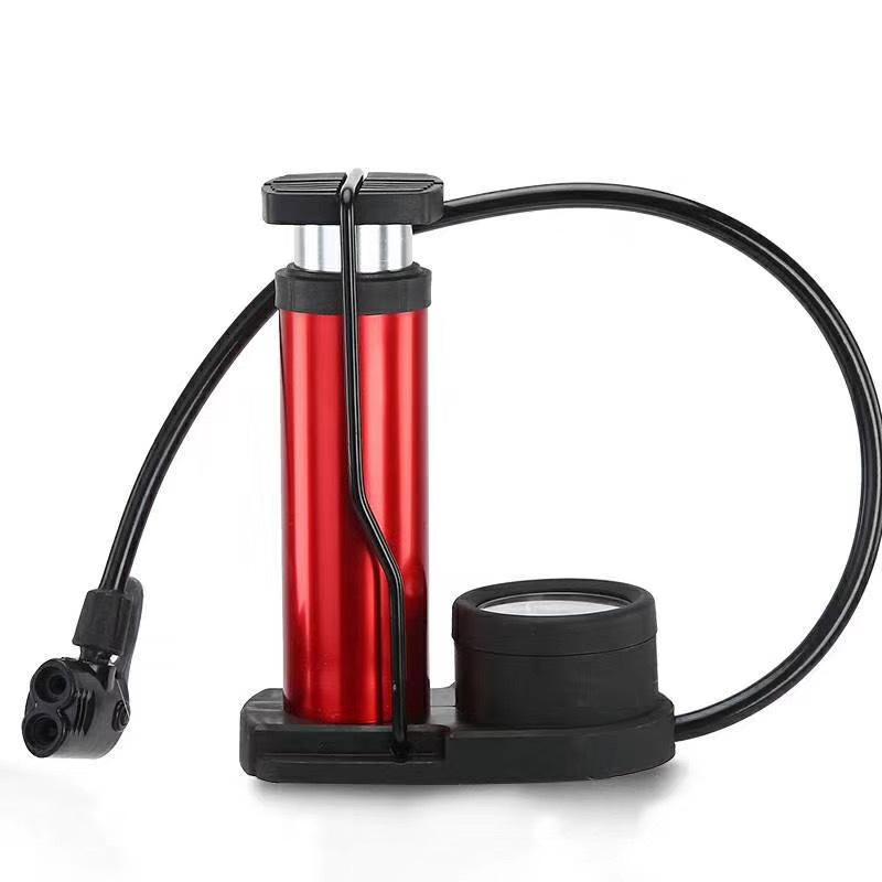 1PC Bike Pump Mini Portable Bicycle Foot Pump with Pressure Gauge Accessories Fits Valve Bicycle Air Pump.