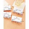 Hong Kong Style Trendy Silver Pigment Ring Earrings Niche High-Grade Ear Studs Women Light Luxury 24 Pairs Set Earrings Western Style
