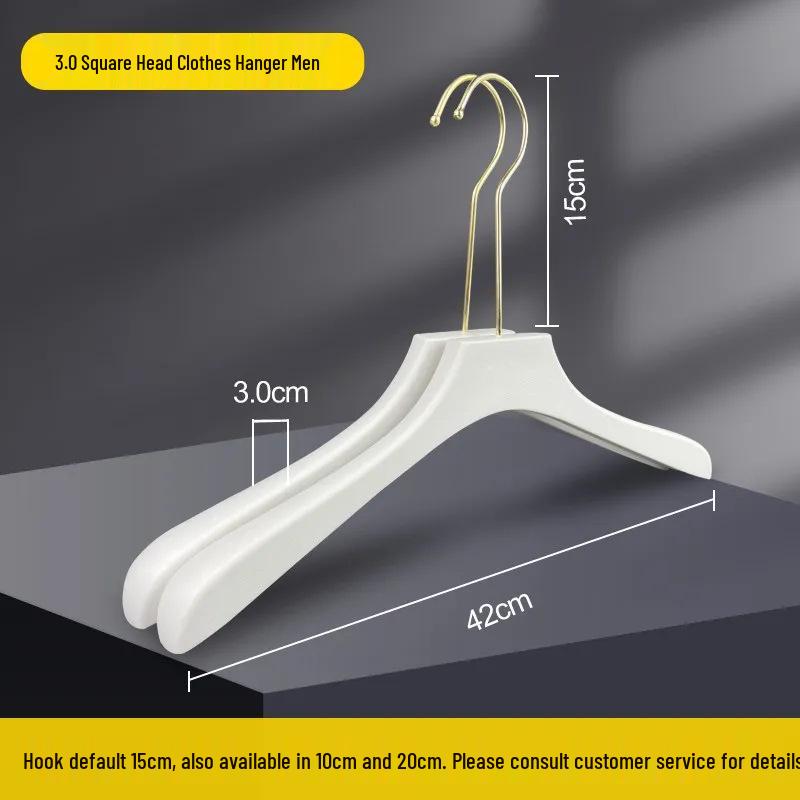 Pure White Plastic Hangers & Imitation Wood Grain Hangers with Pants Clips for Children's and Women's Clothing