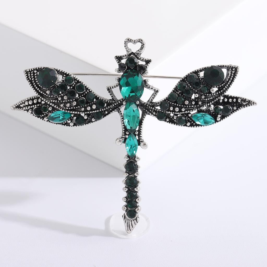 Vintage Rhinestone Dragonfly Brooches for Women Unisex Insect Pins Event Party New Gifts Backpack Decoration Clothes Accessories