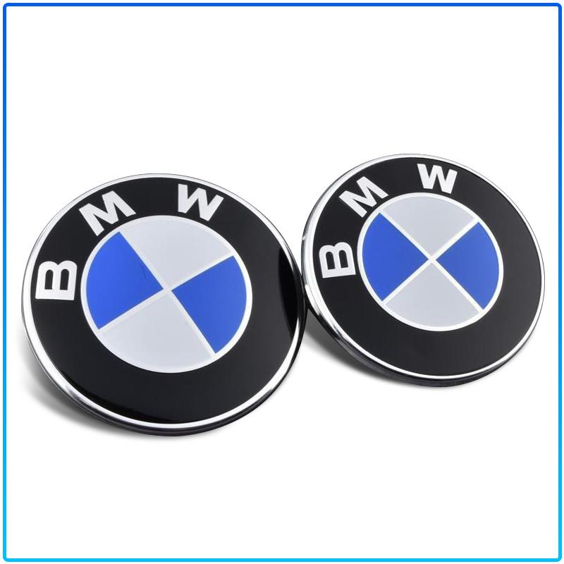1Pcs 74/82mm Car Emblem Badge Hood Front Rear Trunk Logo For BMW M E46 E90 E60 F30 F10 X1 X2 X3 X5 X4 X6 X7 X8 G30 G20 G32 G11