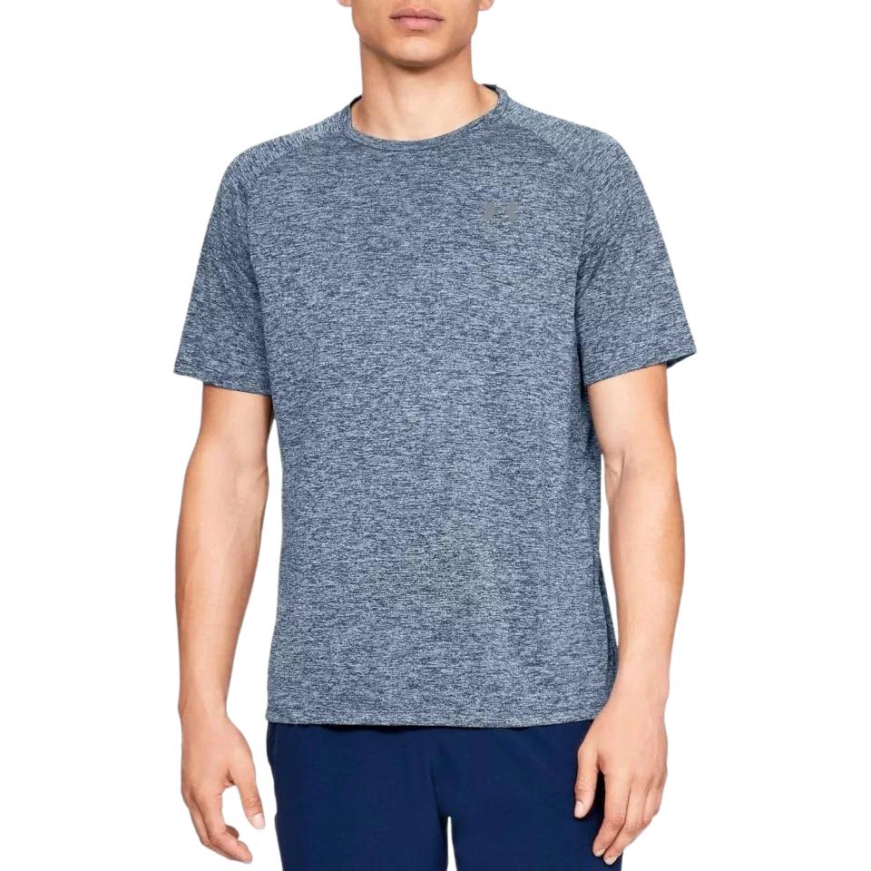 Under Armour Tech 2.0 Training Sports Quick-Dry Loose Short Sleeve T-Shirt Men Tops Grey Blue 1326413-409