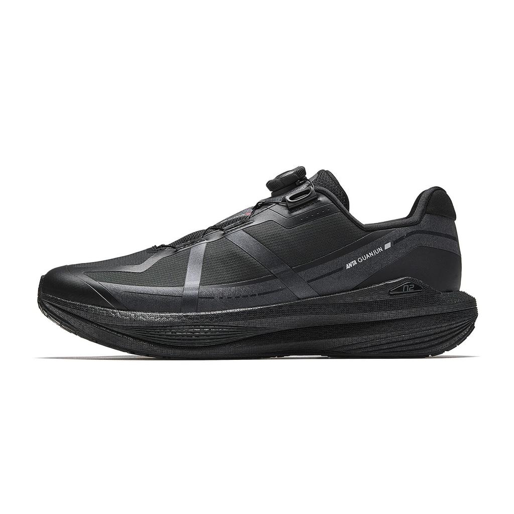 Anta Textile, Rubber Low top Running Shoes Men's Basic Black 112615537A-1