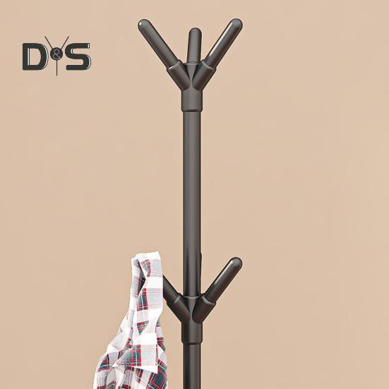 Multi Hook Clothes Rack Stand Coat Hanger High Stability Adjustable Height Easy Assembly Freestanding Clothing Storage Rack